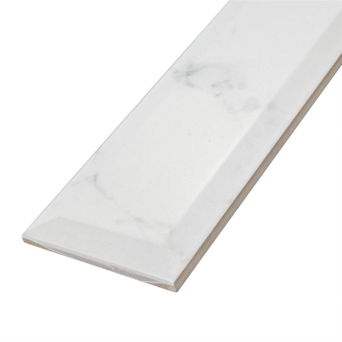 SomerTile - Classico Carrara - 3" x 12" Ceramic Tile - Matte Metro Close View