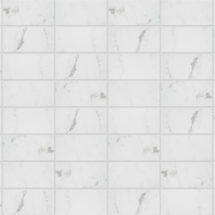 SomerTile - Classico Carrara - 3" x 6" Ceramic Tile - Glossy Installed