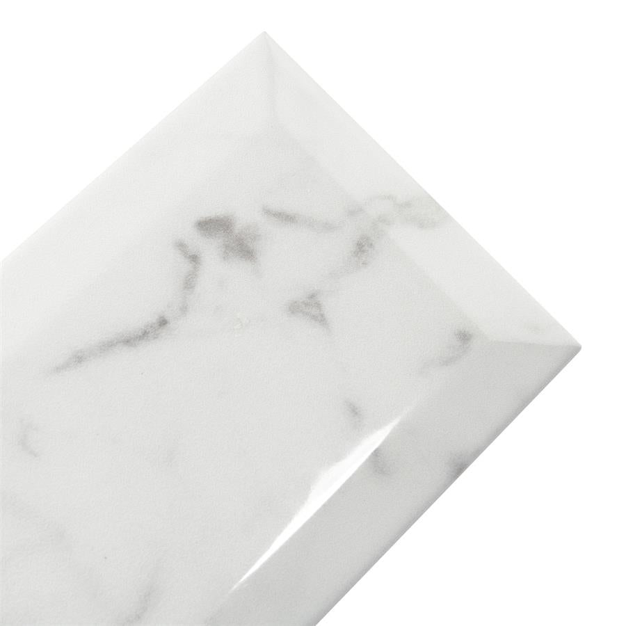 SomerTile - Classico Carrara - 3&quot; x 6&quot; Ceramic Tile - Glossy Metro Close View