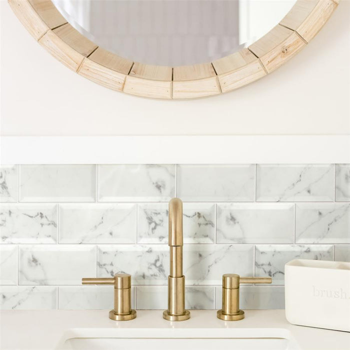 SomerTile - Classico Carrara - 3" x 6" Ceramic Tile - Glossy Metro Wall Install