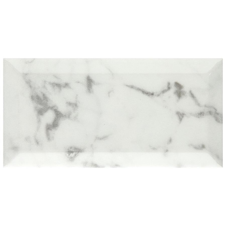 SomerTile - Classico Carrara - 3&quot; x 6&quot; Ceramic Tile - Glossy Metro