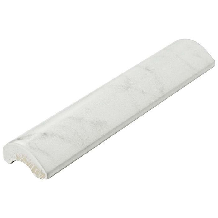 SomerTile - Classico Carrara - 1 1/4" x 6" Ceramic Pencil Bullnose - Matte
