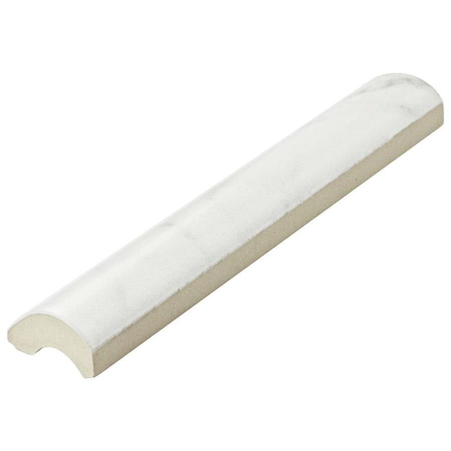 SomerTile - Classico Carrara - 1 1/4&quot; x 6&quot; Ceramic Pencil Bullnose - Matte