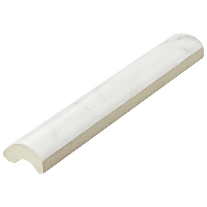 SomerTile - Classico Carrara - 1 1/4" x 6" Ceramic Pencil Bullnose - Matte