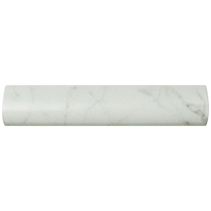 SomerTile - Classico Carrara - 1 1/4" x 6" Ceramic Pencil Bullnose - Matte