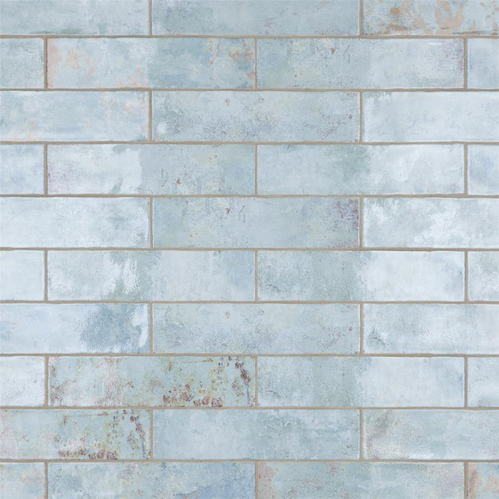 SomerTile - Biarritz 3" x 12" Ceramic Wall Tile - Blue Variation