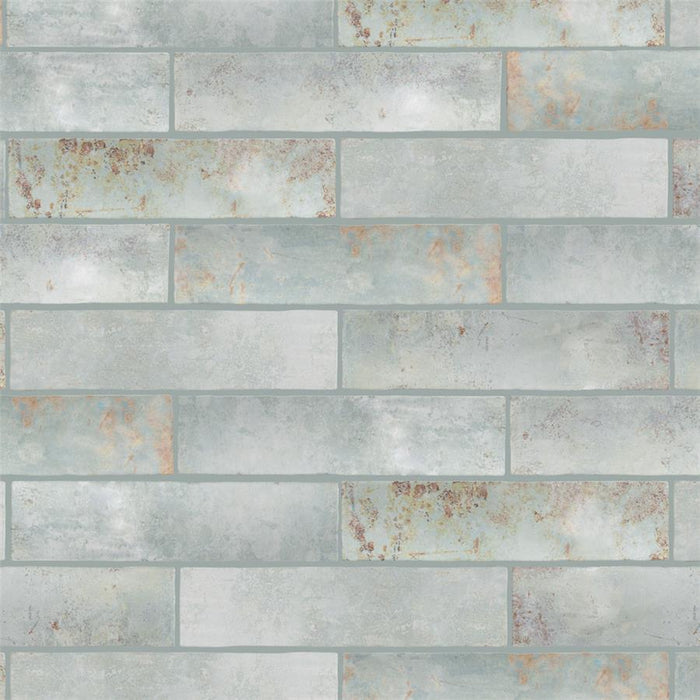 SomerTile - Biarritz 3" x 12" Ceramic Wall Tile - Green Variation View