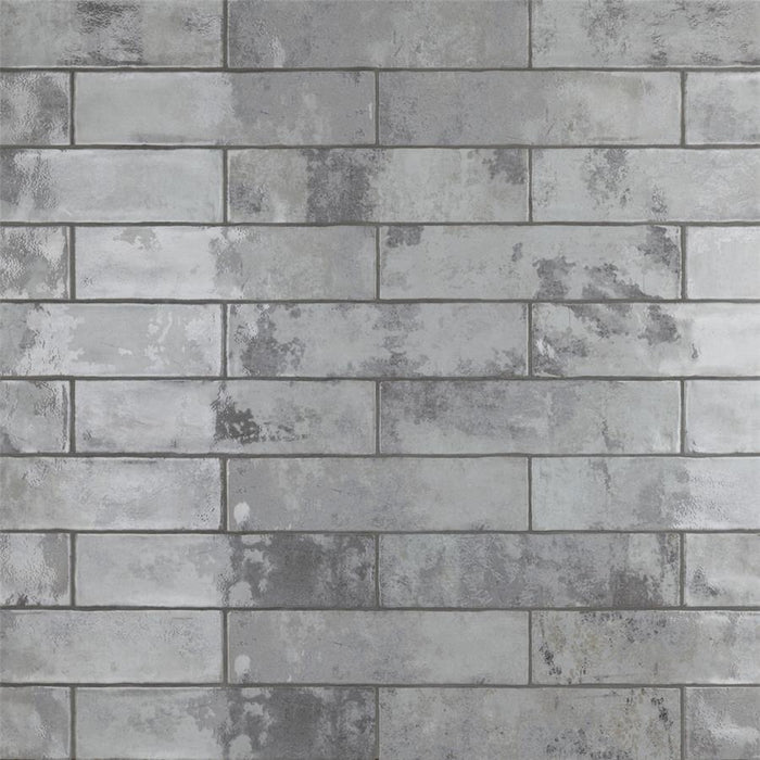 SomerTile - Biarritz 3" x 12" Ceramic Wall Tile - Grey Variation