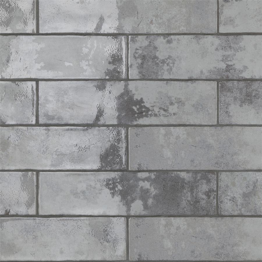 SomerTile - Biarritz 3&quot; x 12&quot; Ceramic Wall Tile - Grey