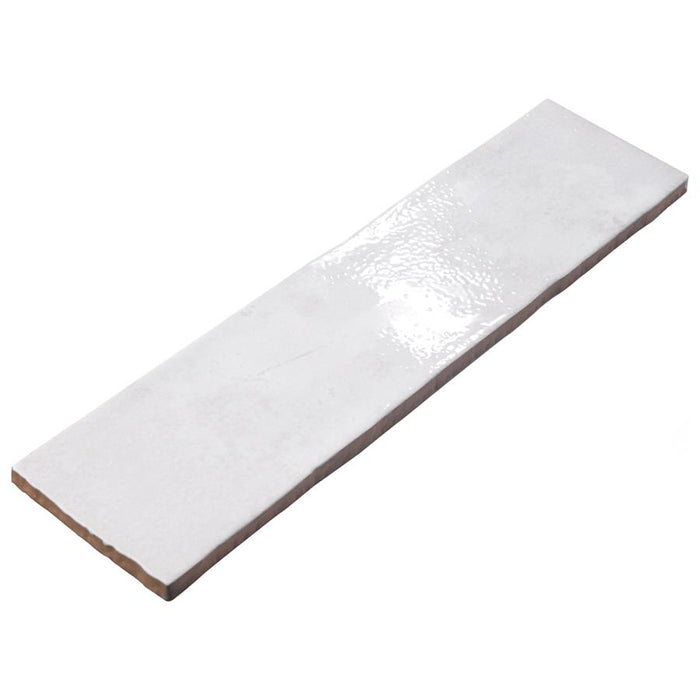SomerTile - Biarritz 3" x 12" Ceramic Wall Tile - White Single Tile