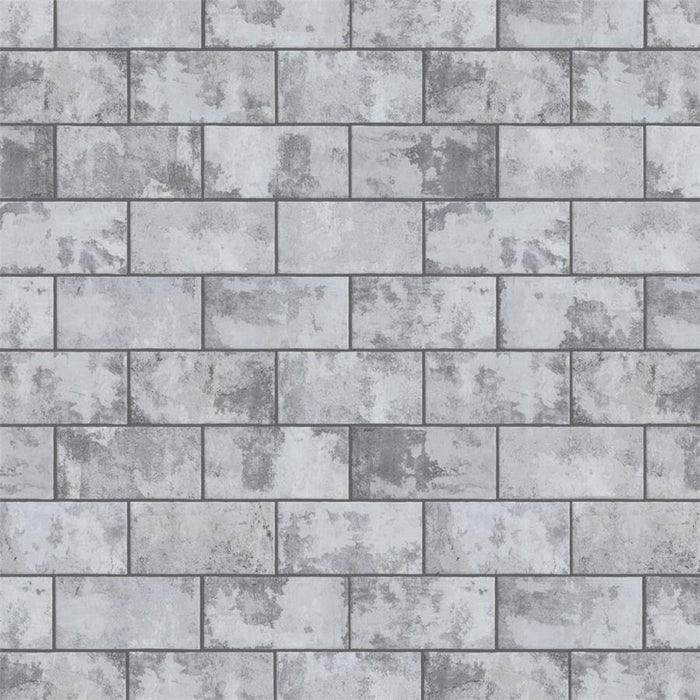 SomerTile - Biarritz 3" x 6" Ceramic Wall Tile - Grey Variation View