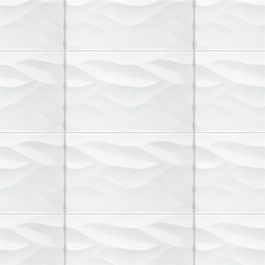 SomerTile - More Natur Wall Tile - Glossy White