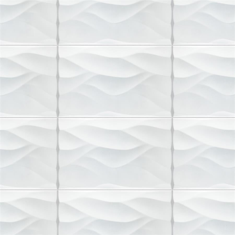 SomerTile - More Natur Wall Tile - Matte White Variation