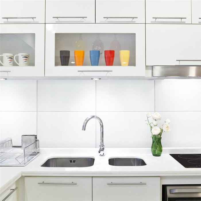 SomerTile - More Wall Tile - Glossy White Installed