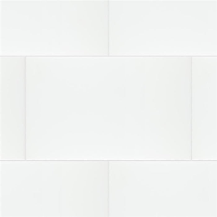 SomerTile - More Wall Tile - Matte White Installed