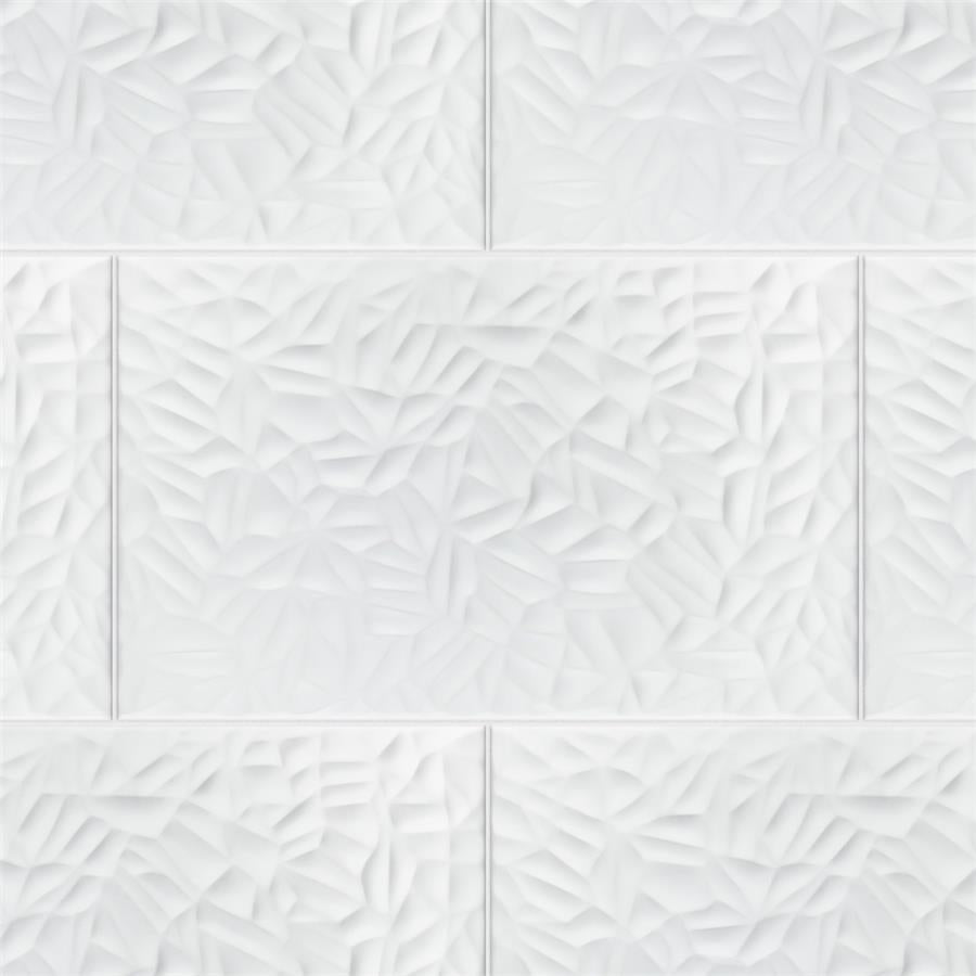 SomerTile - More Petal Wall Tile - Matte White Variation