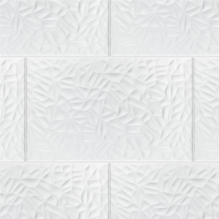 SomerTile - More Petal Wall Tile - Matte White Variation