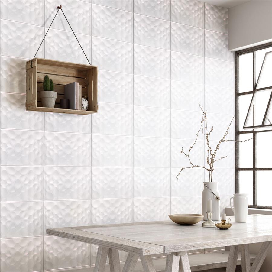 SomerTile - More Pure Wall Tile - Matte White Room Scene