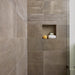 Arizona Tile - Reside Series - 1" x 12" Porcelain Mosaic - Brown wall installation