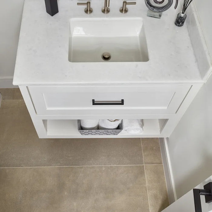 Arizona Tile - Reside USA Series - 24" x 48" Rectified Porcelain Tile - Brown floor installation