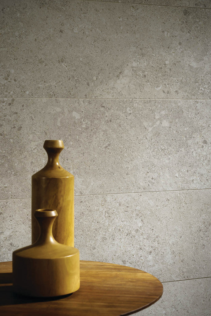 Daltile - Dignitary 12 in. x 24 in. Light Polished Porcelain Tile - Luminary White Installed