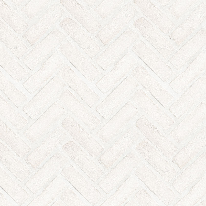 MSI - Brickstaks - 2.25 in. x 7.5 in. - Clay Brick Herringbone Tile - Alpine White