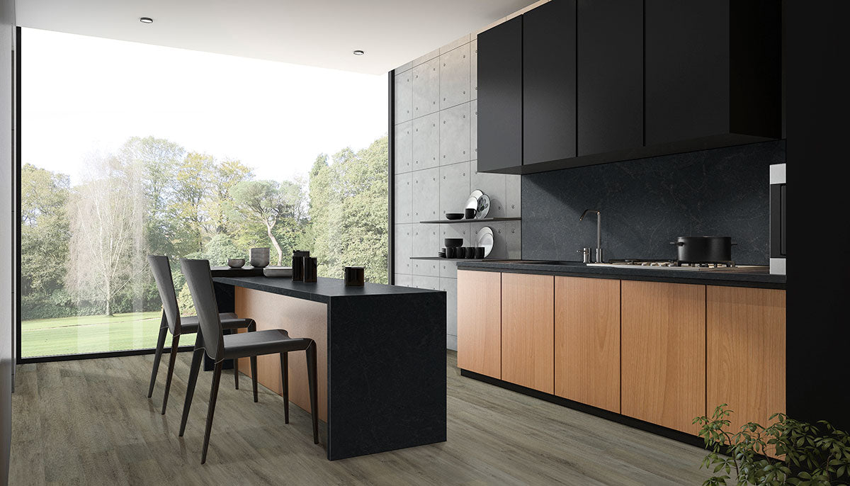 MSI - Ashton - 7 in. x 48 in. Hybrid Rigid Core - York Gray-Installed