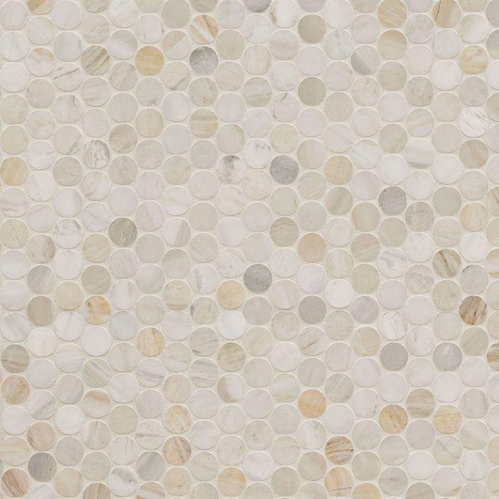 MSI - Athena Gold Penny Round Honed Mosaic