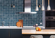 MSI - Highland Park - 4 in. x 12 in. Bay Blue Subway Tile Installed