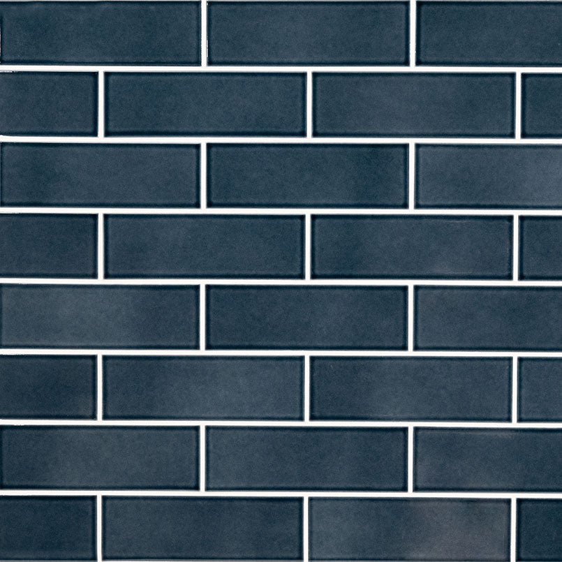 MSI - Highland Park - 4 in. x 12 in. Bay Blue Subway Tile