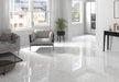 MSI - Kaya 24 in. x 48 in. Porcelain Tile - Carrara Bianco Polished Installed