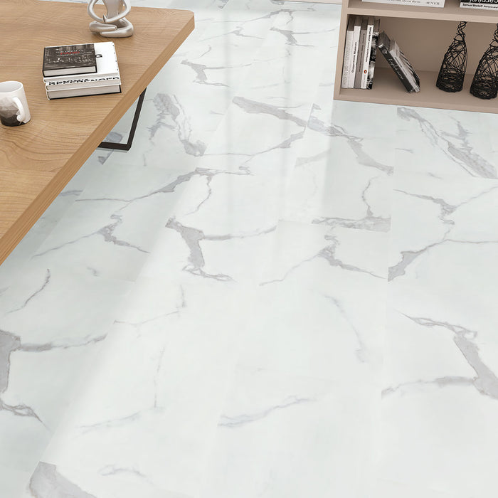 MSI - Trecento Collection - 12 in. x 24 in. Luxury Vinyl - Calacatta Marbello - Installed