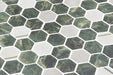 Bellagio - Aragon Hills Collection Glass Hex Mosaic - Lodge Clover