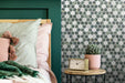 Bellagio - Aragon Hills Collection Glass Hex Mosaic - Lodge Clover wall installation
