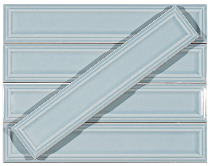 Bellagio - Orleans Collection - 2" x 10" Beveled Ceramic Tile - Delta Blues