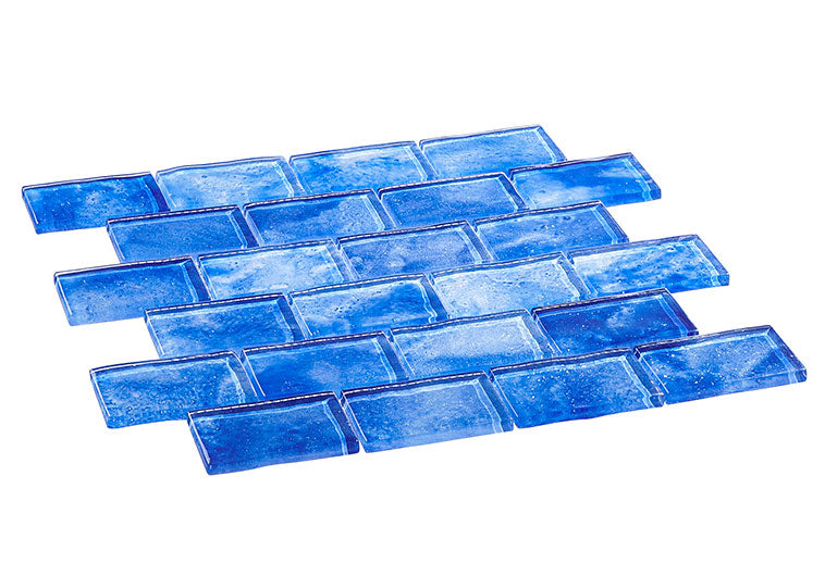 Bellagio - Frothy Swirls Collection - Glass Brick Mosaic - Azulejo Art