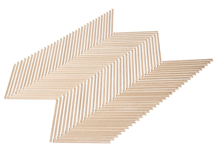 Bellagio - Viola Capri Collection - Glass Herringbone Mosaic - Belvedere Gio