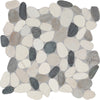 See Daltile - Pebble Oasis Natural Stone Mosaic - Flat Pebble - Harbor