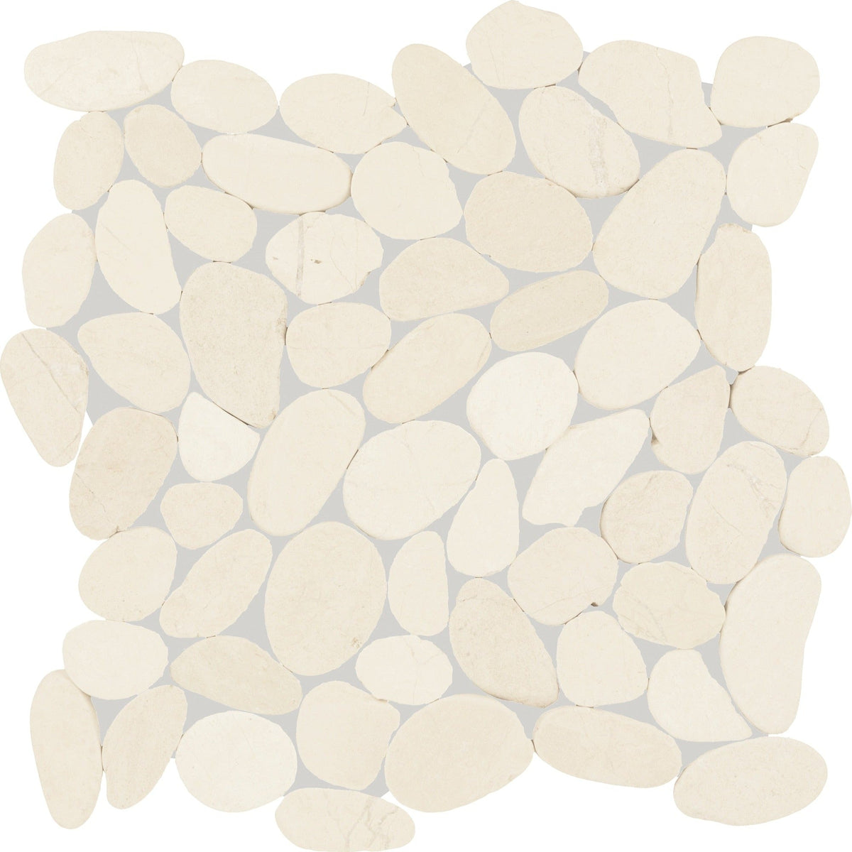 Daltile - Pebble Oasis Natural Stone Mosaic - Flat Pebble - Icicle