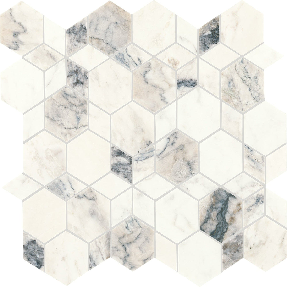Daltile - Gamma - Natural Stone Hypnotic XL Mosaic - Illusive