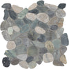 See Daltile - Pebble Oasis Natural Stone Mosaic - Flat Pebble - Coastal