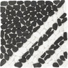 See Daltile - Pebble Oasis Natural Stone Mosaic - Striped Pebble - Stark