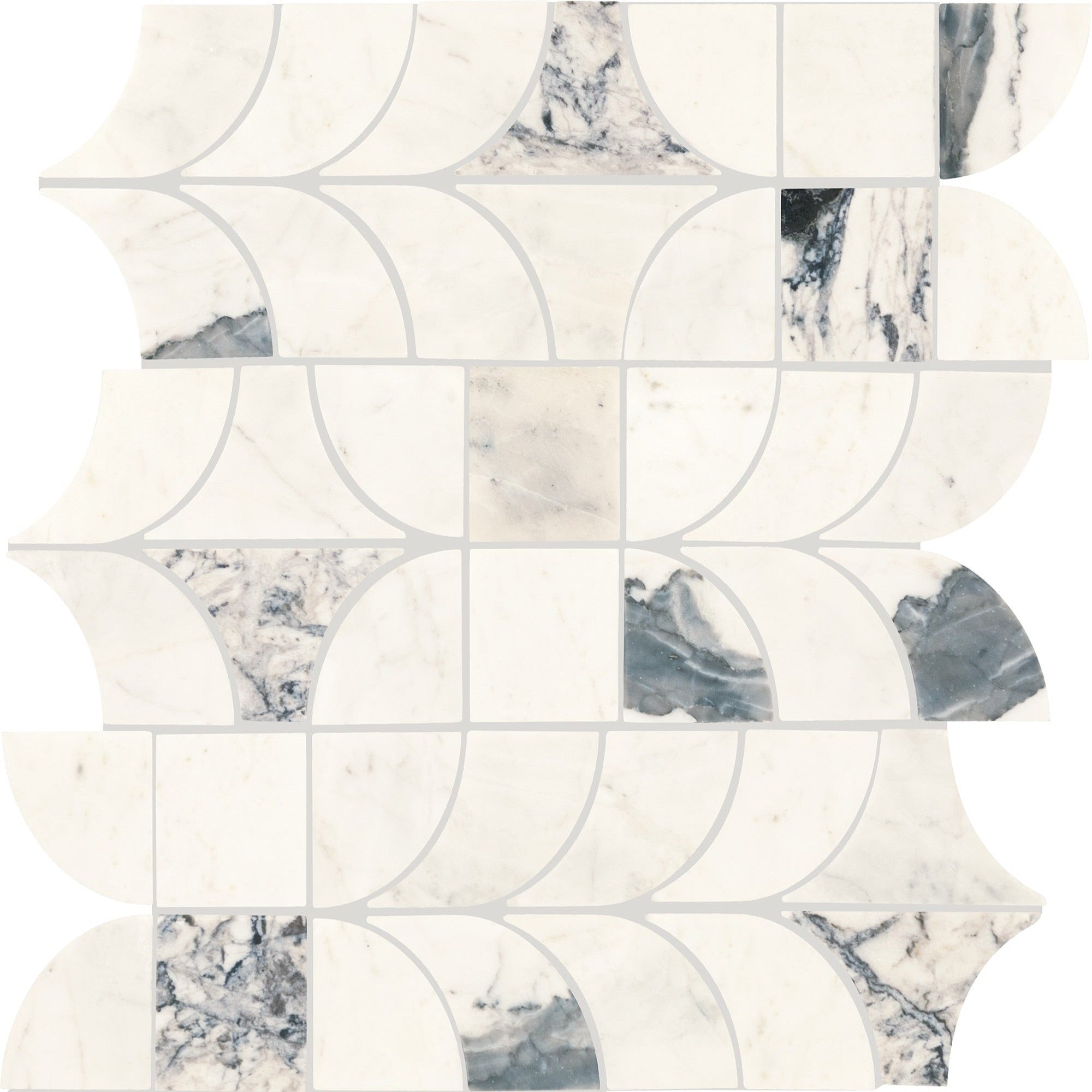 Daltile - Gamma - Natural Stone Patchwork Mosaic - Illusive