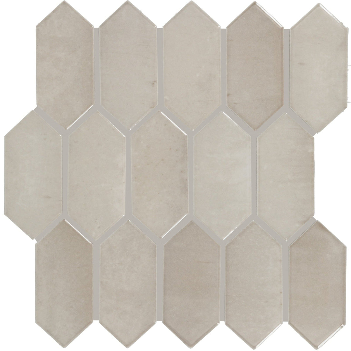 Daltile - Miramo 2 in. x 5 in. Ceramic Mosaic - Pearl