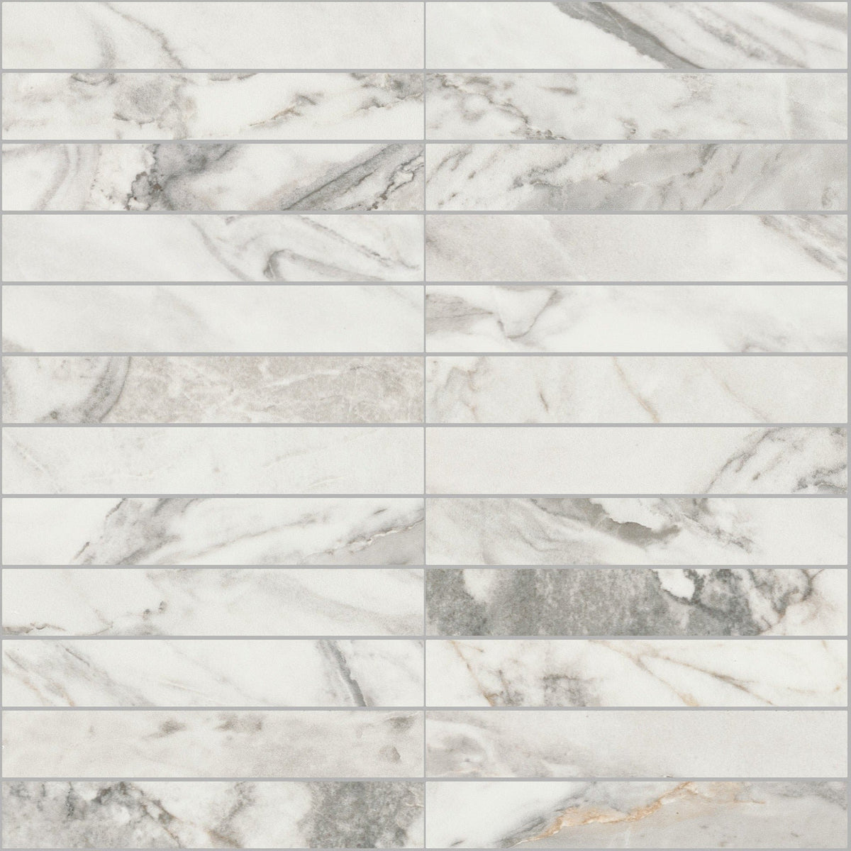 Daltile - Divinium 1 in. x 6 in. Porcelain Straight Joint Mosaic - Zion