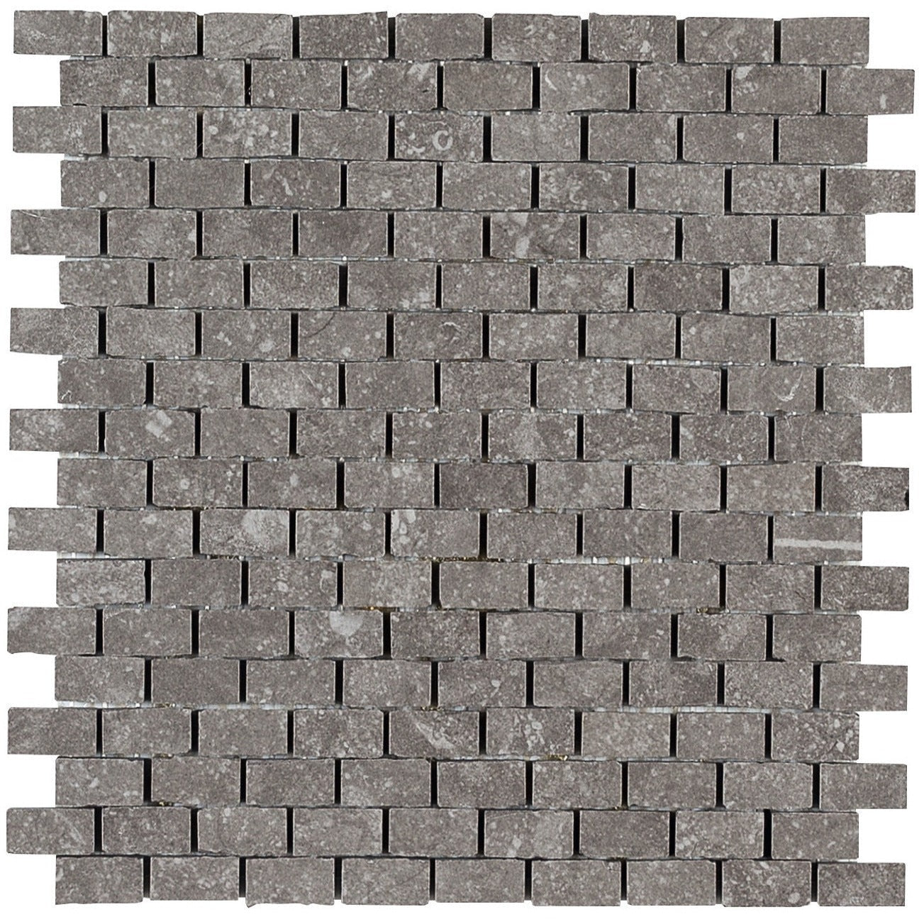 Daltile - Diplomacy - Porcelain Brick Mosaic - Medium Grey