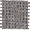 See Daltile - Diplomacy - Porcelain Brick Mosaic - Medium Grey