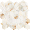 See Daltile - Gamma - Natural Stone Hypnotic XL Mosaic - Bella