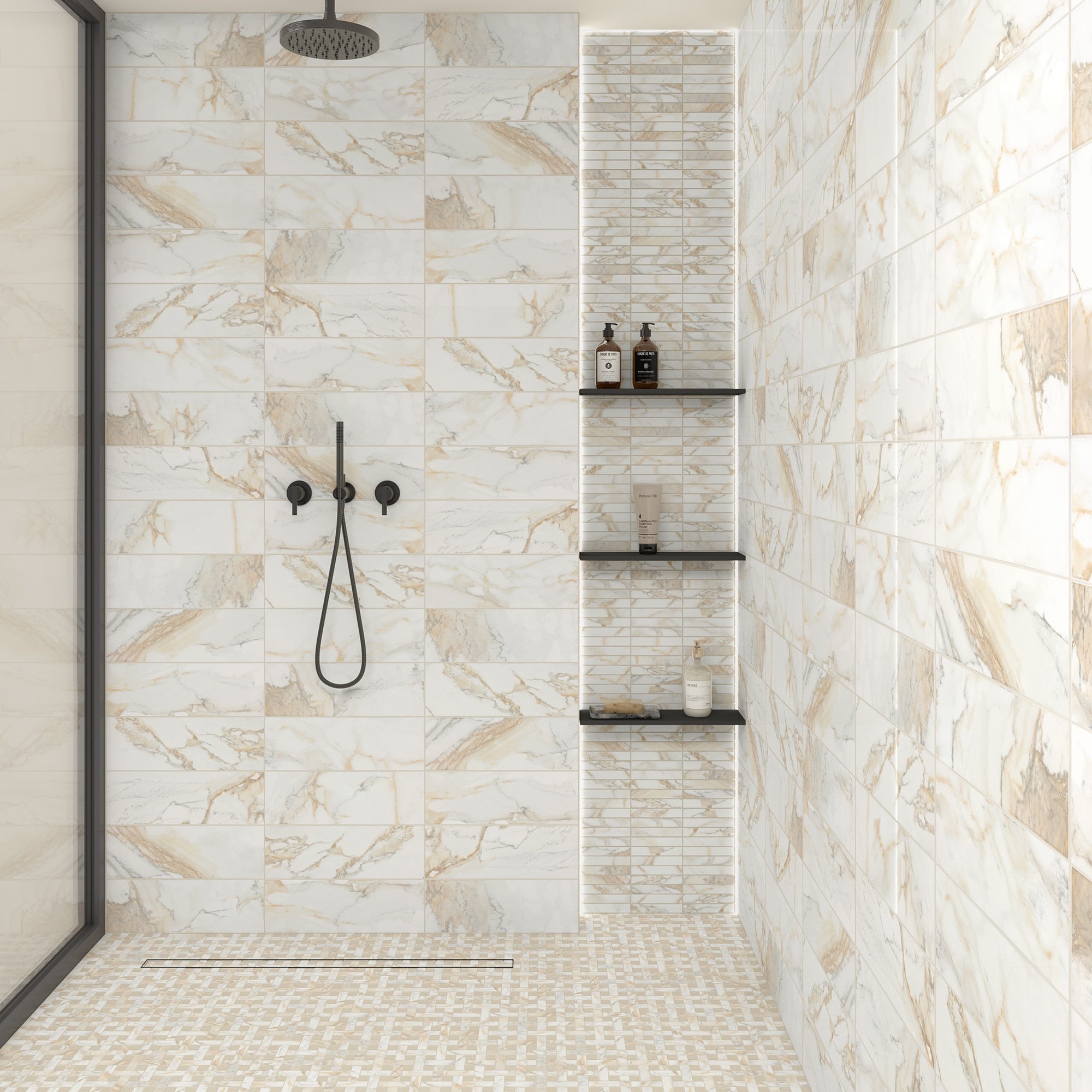 Daltile - Divinium 1 in. x 3 in. Porcelain Basketweave Mosaic - Nova