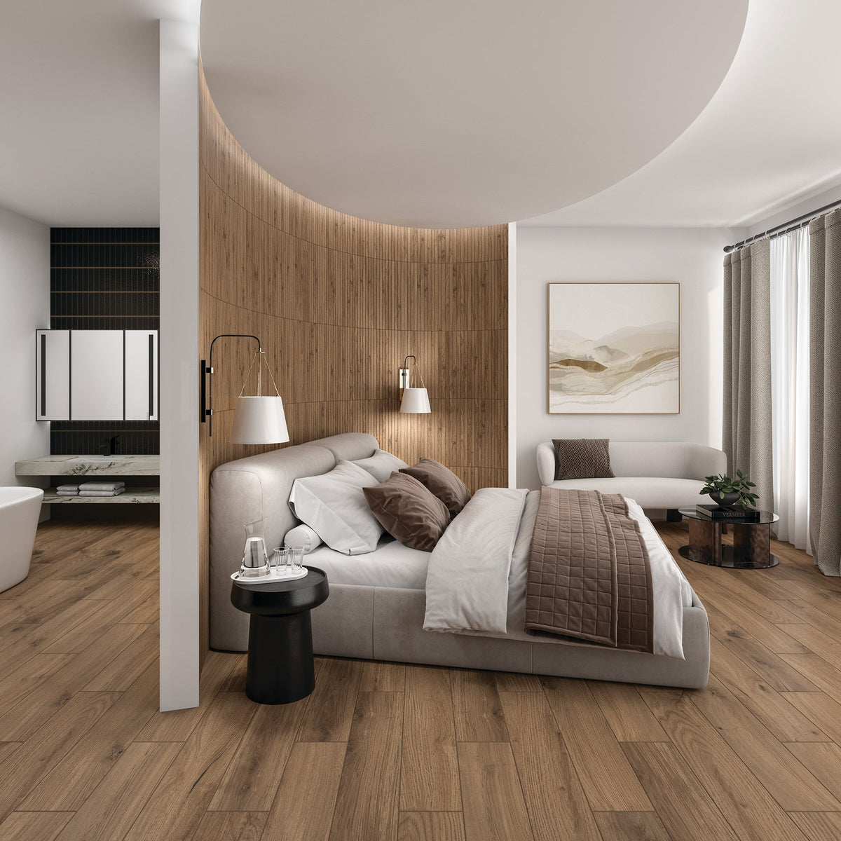 Daltile - Acreage 8 in. x 48 in. Porcelain Plank Floor Tile - Stetson floor installation